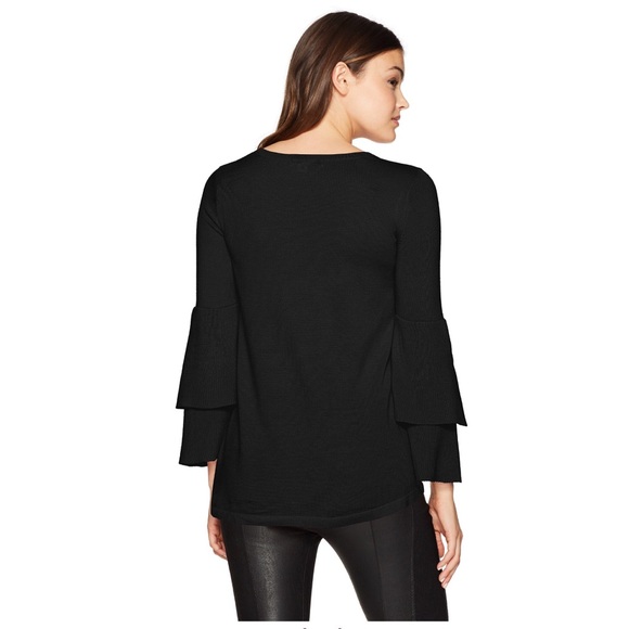 Tier Ruffle Sleeve Sweater by Kensie - Picture 2 of 6